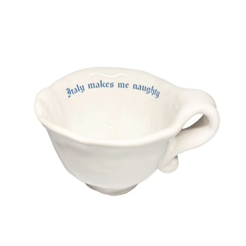 Ceasca ceramica, Incartato Ceramics, Italy, 130 ml, alb