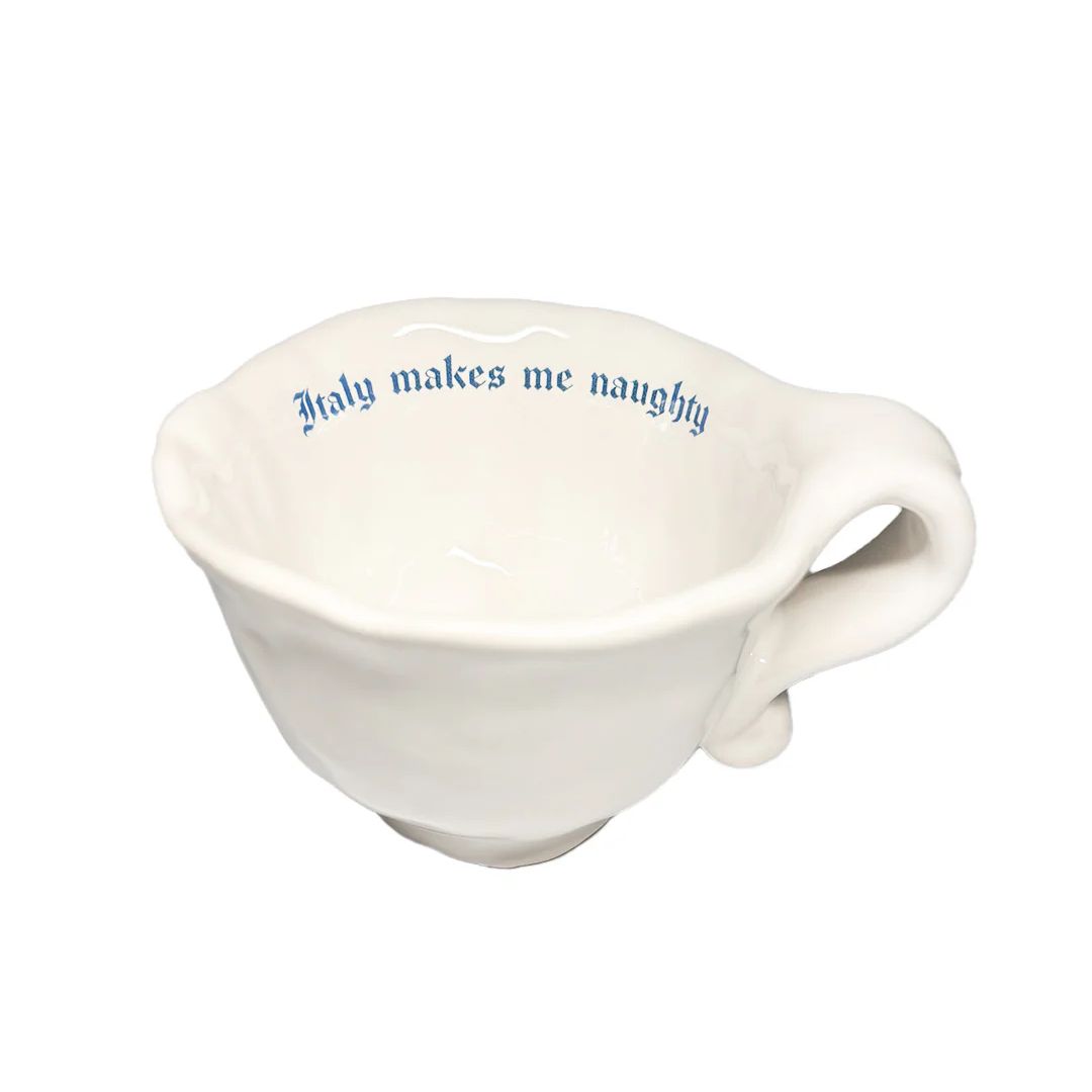 Ceasca ceramica, Incartato Ceramics, Italy, 130 ml, alb