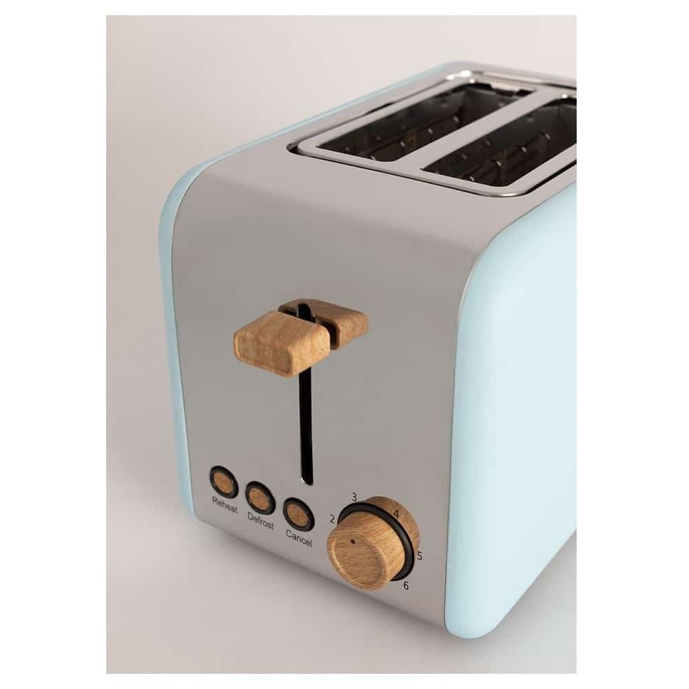 Prajitor de paine, CREATE, Retro, 2 felii, blue pastel