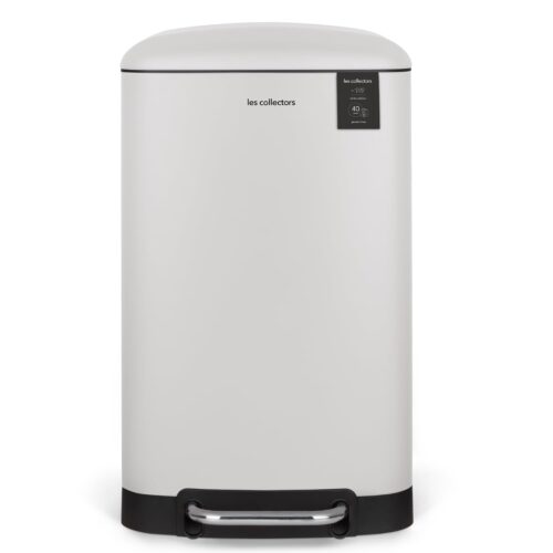Cos de gunoi cu pedala, Les Collectors, N828, 40 litri, 1 compartiment, alb
