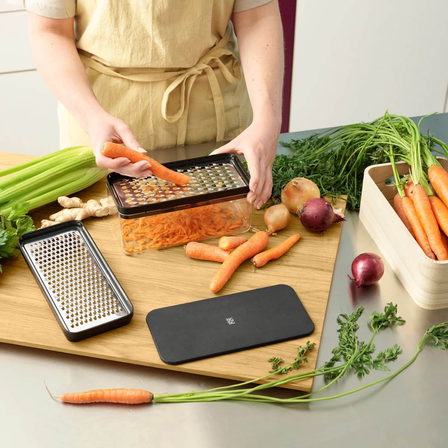 Razatoare manuala, RIG-TIG, Grate-it, 2 fete, negru