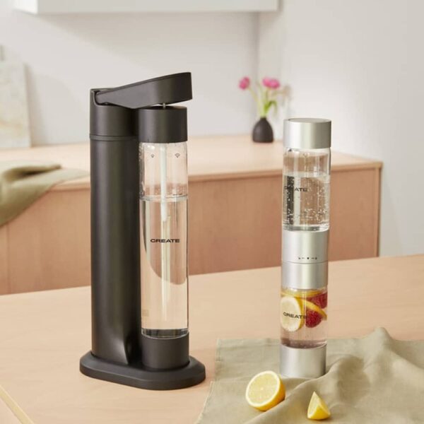 Set 2 sticle pentru apa carbogazoasa, CREATE, 500 ml+350 ml