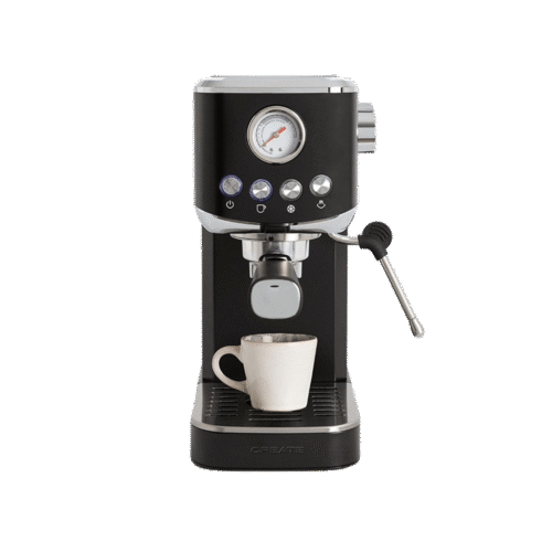Espressor Retro semiautomat, CREATE, Thera Classic Compact, negru