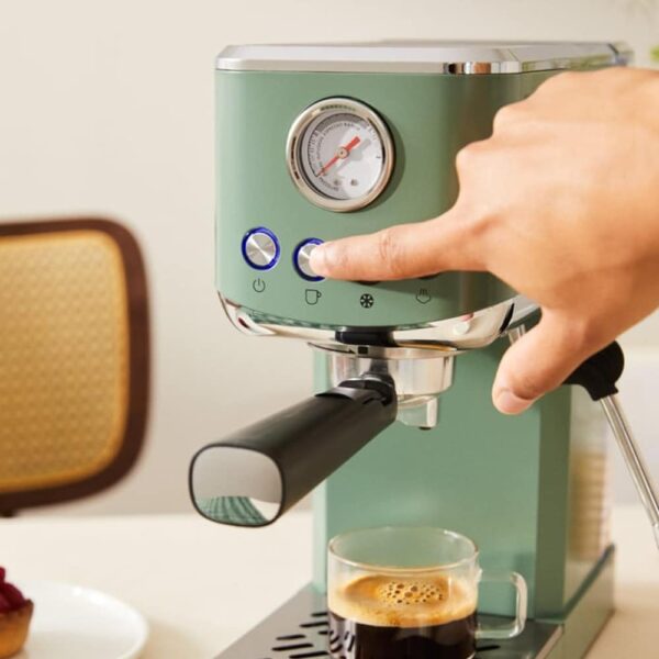 Espressor Retro semiautomat, CREATE, Thera Classic Compact, sage
