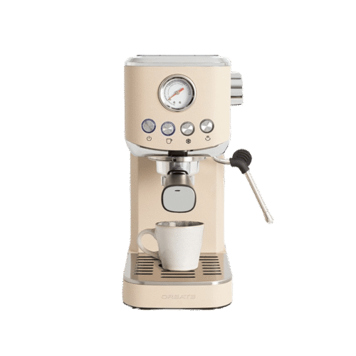 Espressor Retro semiautomat, CREATE, Thera Classic Compact, bej