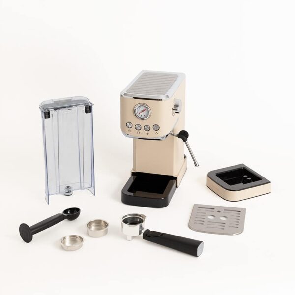 Espressor Retro semiautomat, CREATE, Thera Classic Compact, bej