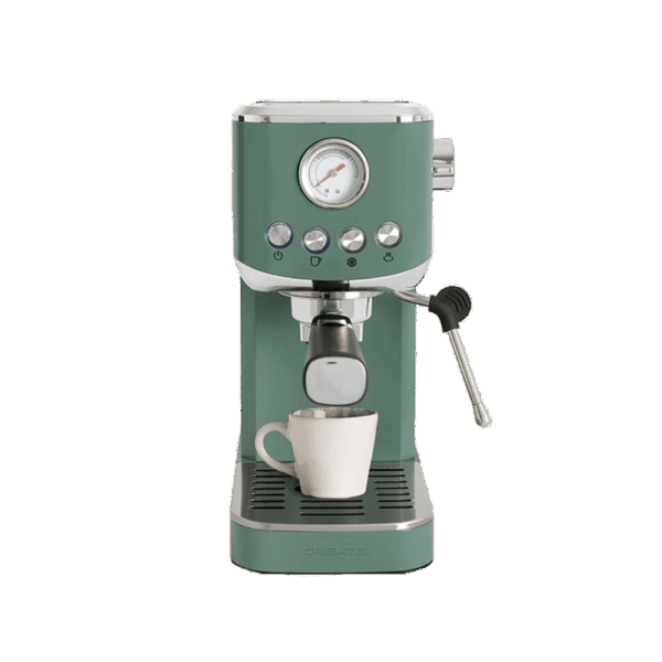 Espressor Retro semiautomat, CREATE, Thera Classic Compact, sage