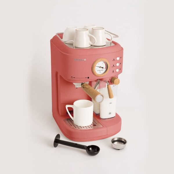 Espressor Retro semiautomat, CREATE, Thera Retro Pro, teracota