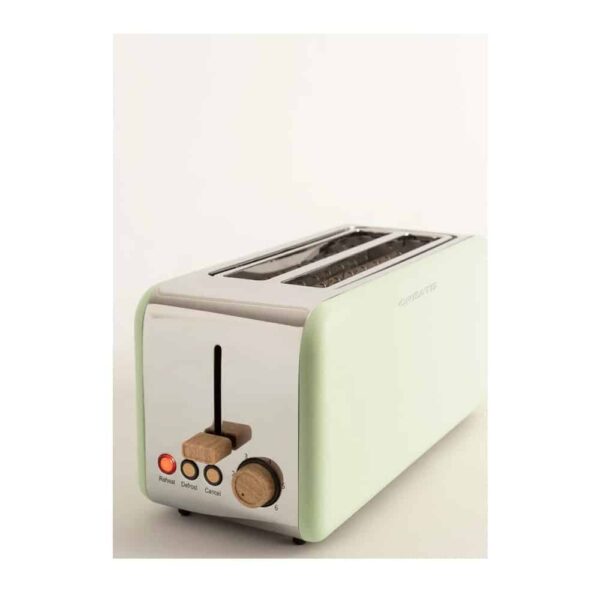 Prajitor de paine, CREATE, Retro XL, 2 felii, verde pastel