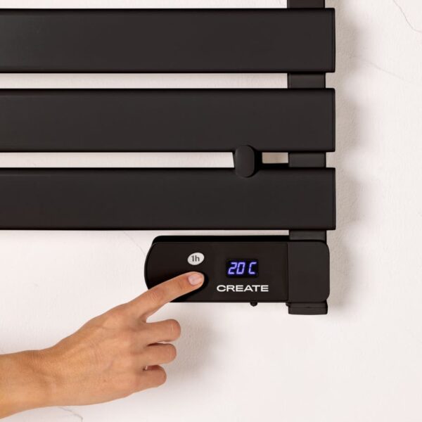Radiator electric de perete pentru baie, CREATE, Warm Towel Mini, negru