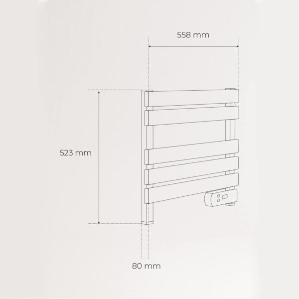 Radiator electric de perete pentru baie, CREATE, Warm Towel Mini, negru
