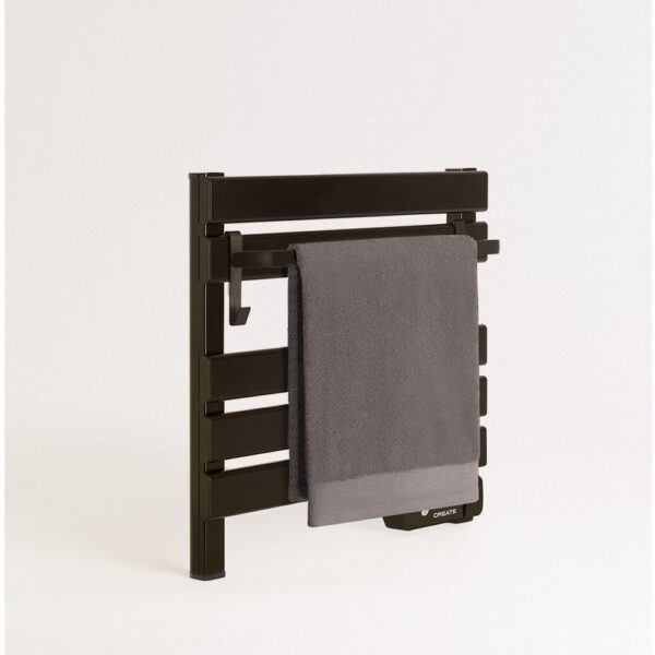 Radiator electric de perete pentru baie, CREATE, Warm Towel Mini, negru