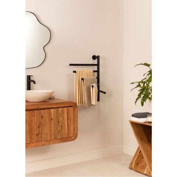 Radiator electric pentru baie, CREATE, Warm Towel Minimal, negru