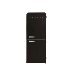 Combina frigorifica Retro, CREATE, 401 litri, negru/marble