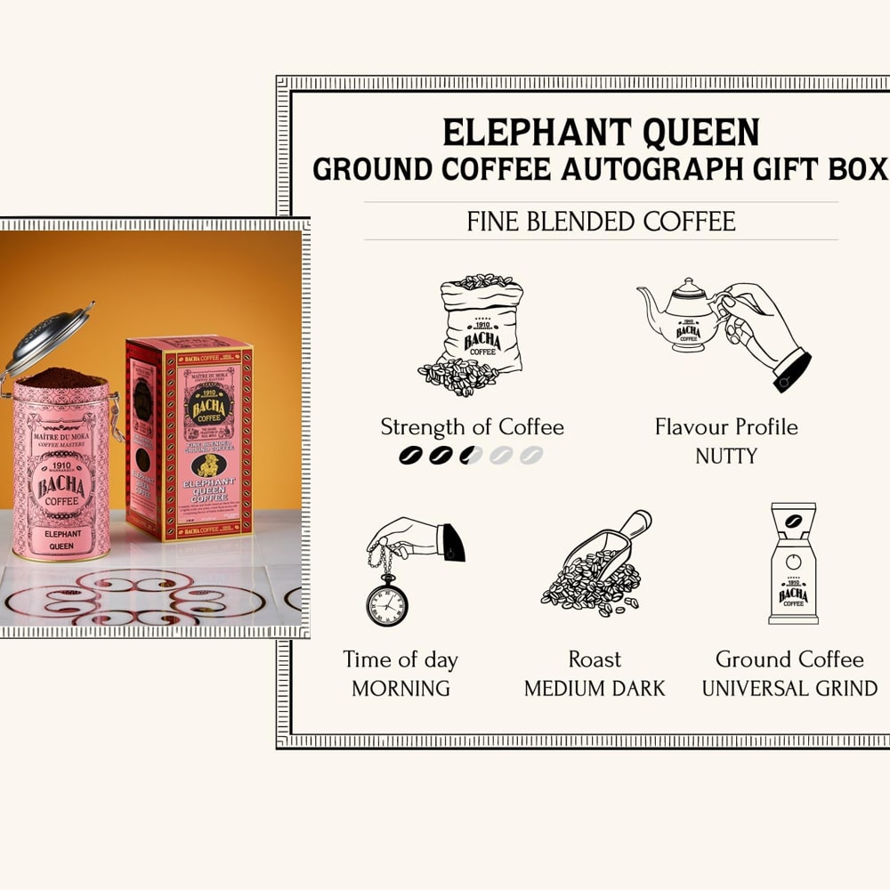 Cafea boabe premium 100% Arabica, Bacha Coffee, Elephant Queen, 250 g