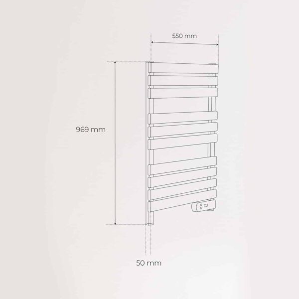 Radiator electric de perete pentru baie, CREATE, Warm Towel, alb