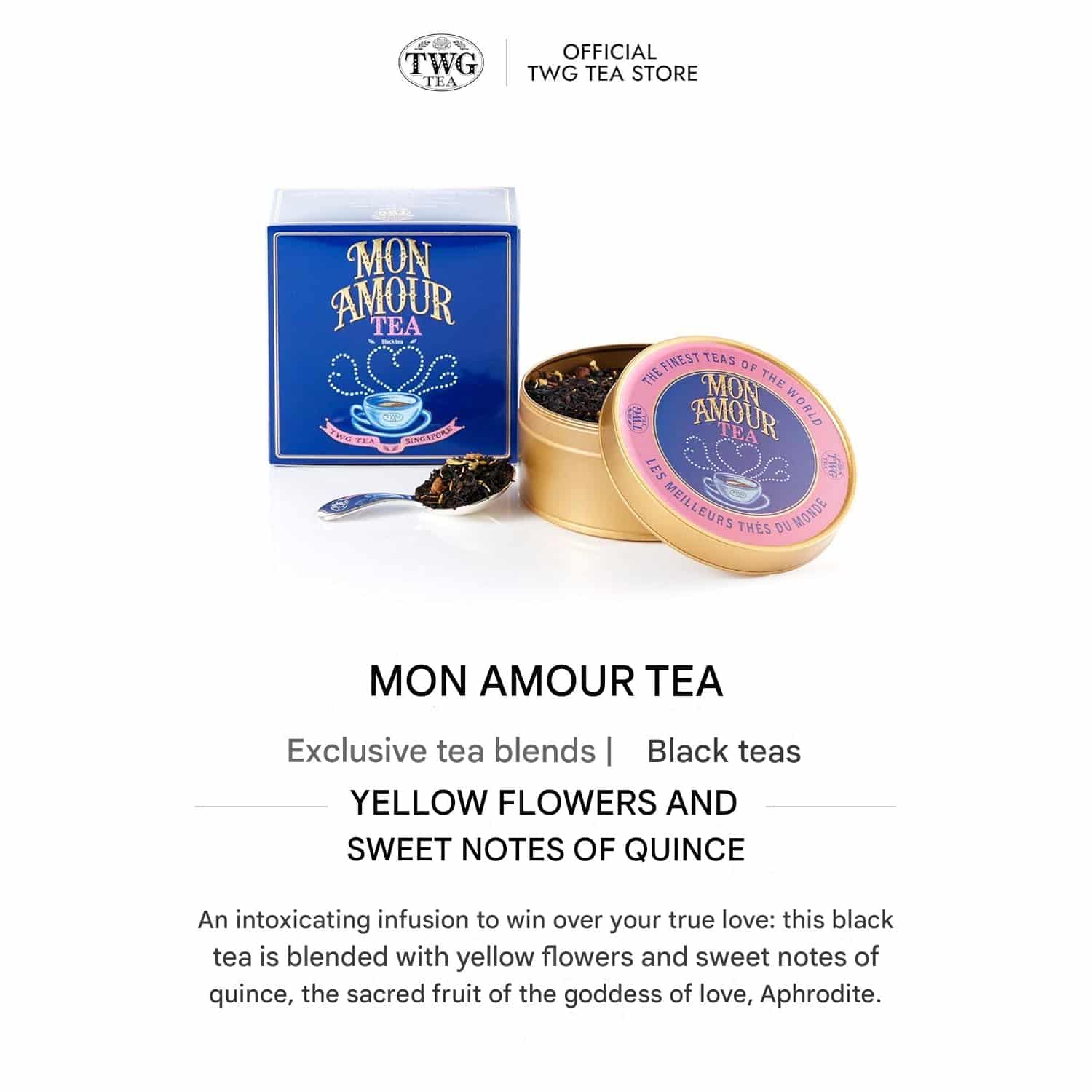 Ceai negru premium, TWG Tea, Mon Amour Tea - Caviar Tin, 100 g
