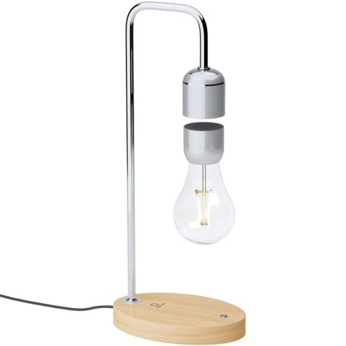 Lampa cu levitatie magnetica, DesignNest, Levitating Edison, argintiu