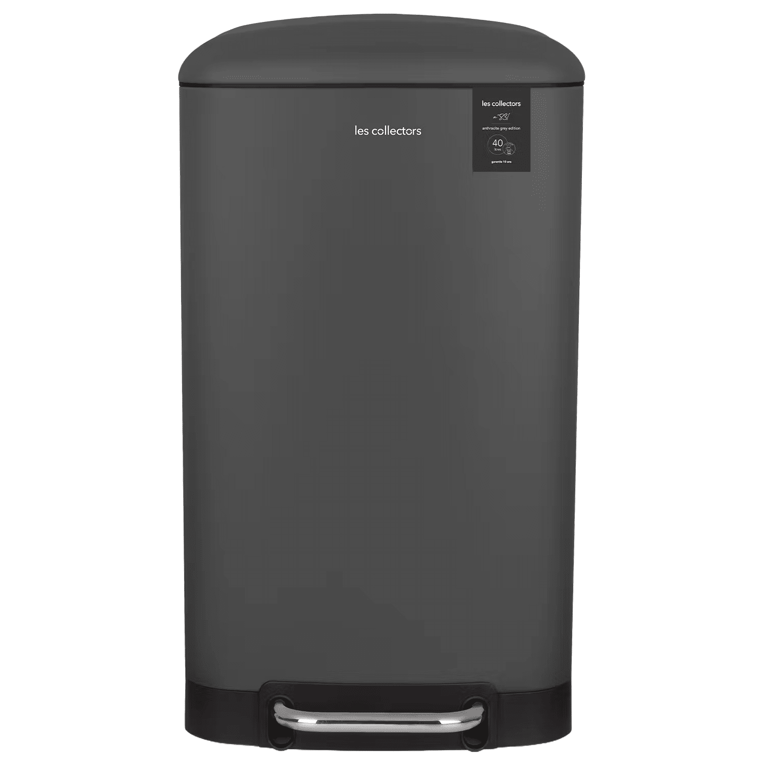 Cos de gunoi cu pedala, Les Collectors, N831, 40 litri, 1 compartiment, gri