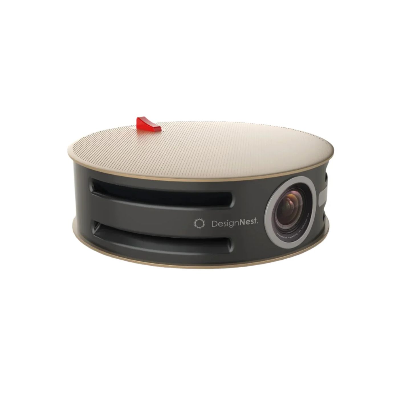 Videoproiector portabil, DesignNest, Projector Circle, Wi-Fi integrat, alb/antracit