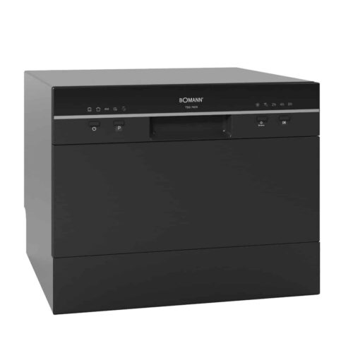 Mini masina de spalat vase, Bomann, TSG7405N, 6 seturi, 55 cm, negru