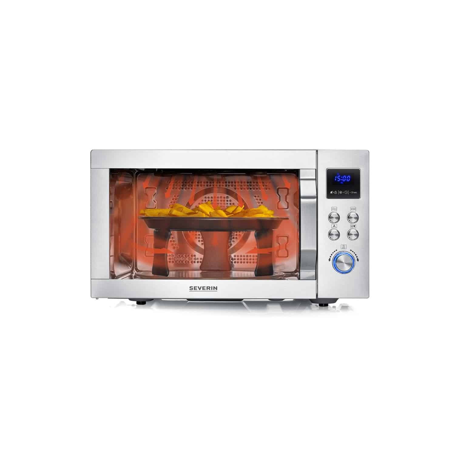 Cuptor cu microunde 4in1, 25 litri, Severin, S7918, argintiu