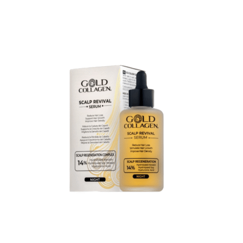 Ser revitalizant pentru scalp cu keratina hidrolizata, Gold Collagen, 100 ml