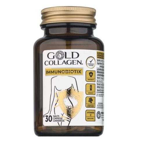 Supliment alimentar pentru imunitate si sanatate intestinala, Gold Collagen, Immunobiotix, 30 capsule