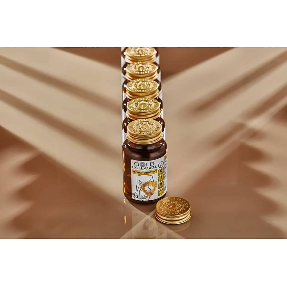 Supliment alimentar pentru imunitate si sanatate intestinala, Gold Collagen, Immunobiotix, 30 capsule