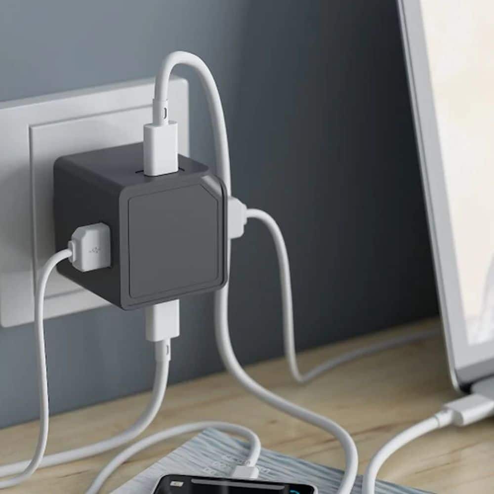 Incarcator USB, Cube by Allocacoc, 4xUSB, gri