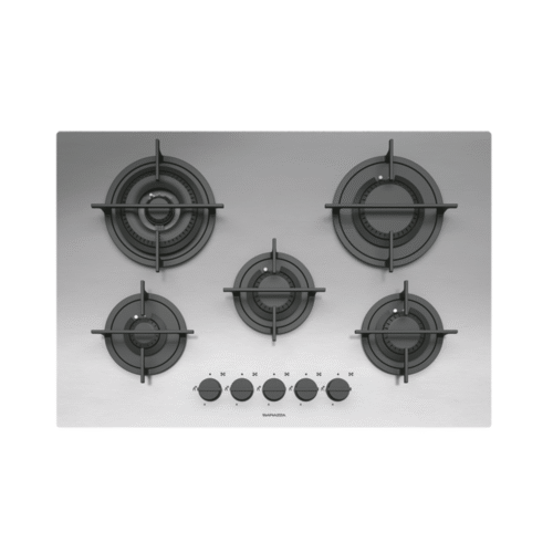 Plita incorporabila pe gaz, Barazza, colectie Mood, 5 arzatoare, 75 cm, inox