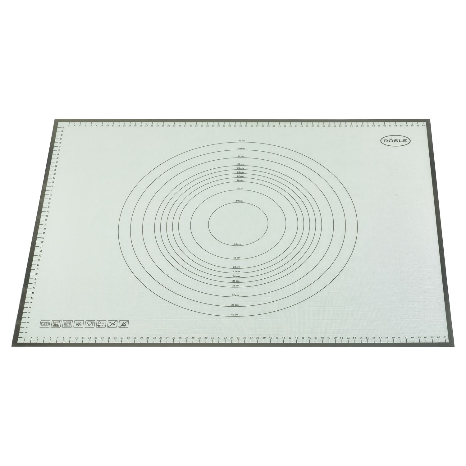 Covoras pentru framantare/preparare aluat, Rosle, 68 x 53 cm, crem