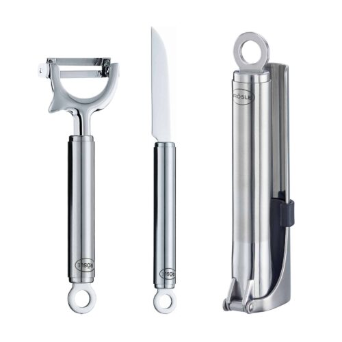 Set 3 ustensile de bucatarie, Rosle, inox