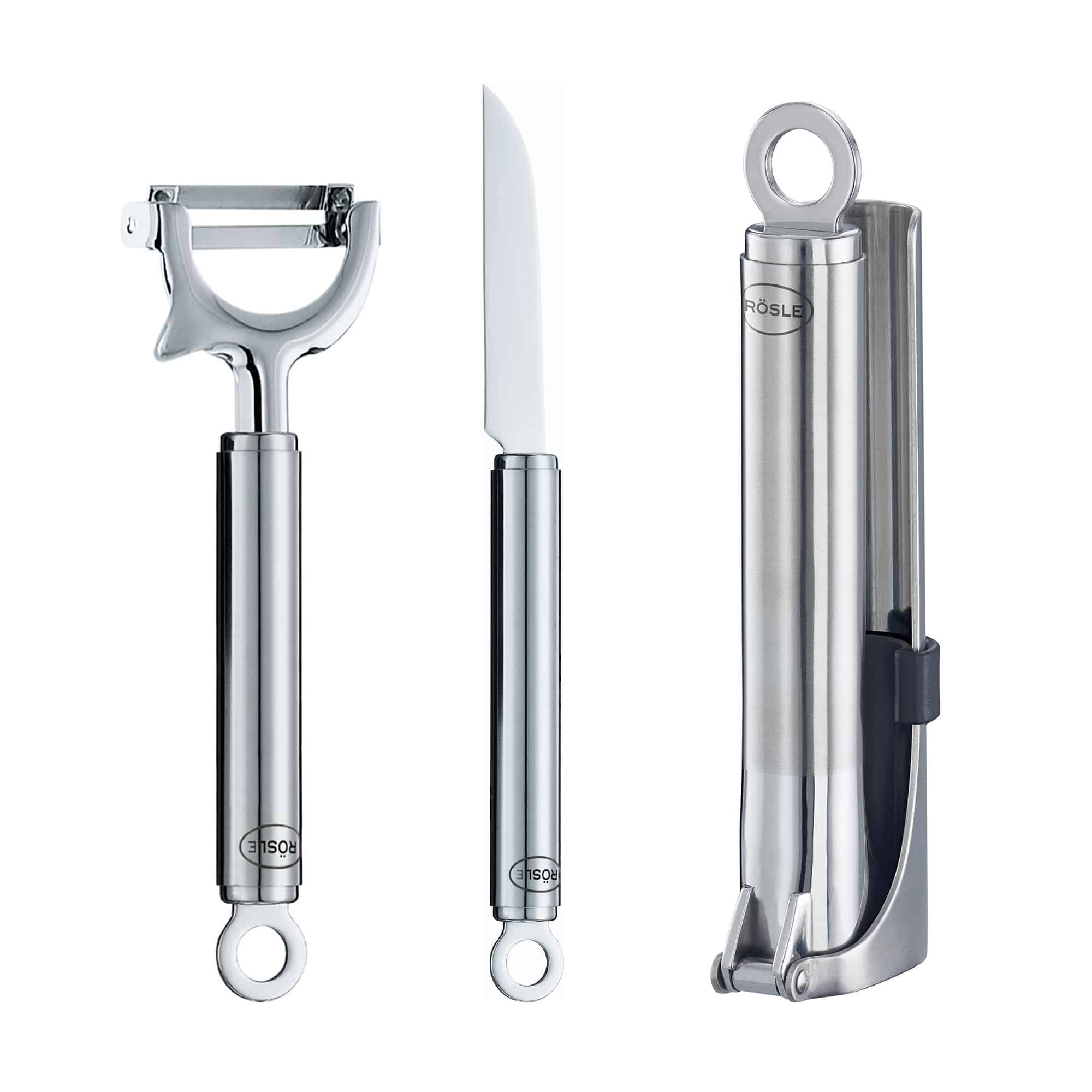 Set 3 ustensile de bucatarie, Rosle, inox