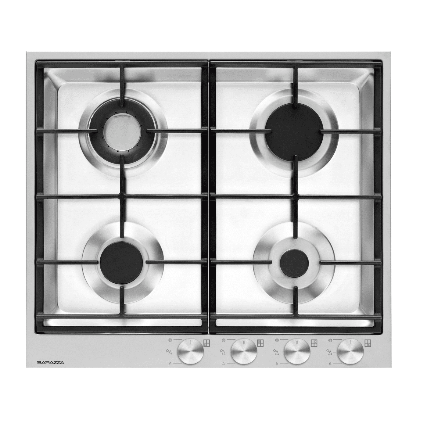 Plita incorporabila pe gaz, Barazza, B-Free, 4 arzatoare, 60 cm, inox