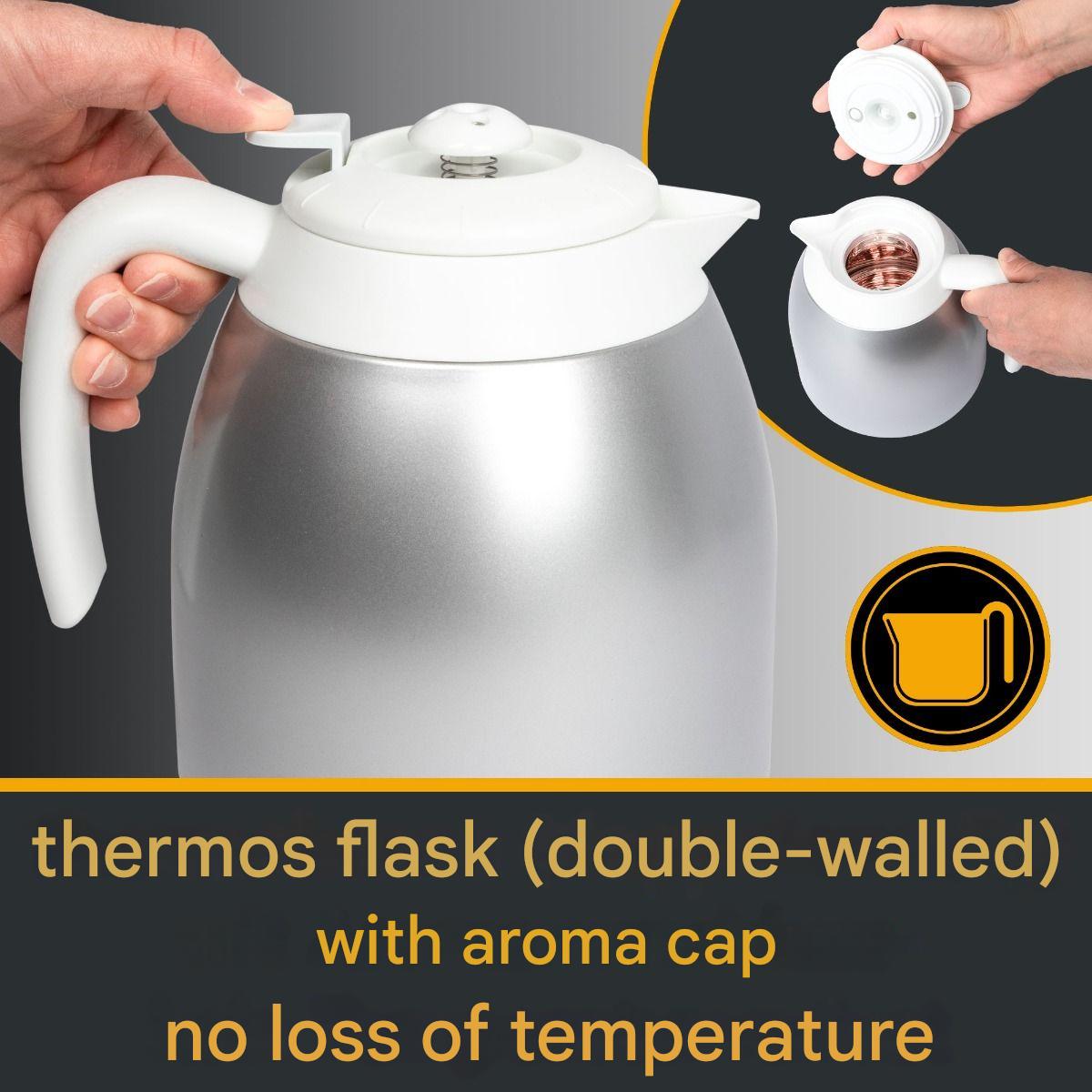 Cafetiera, Clatronic, KA3327W, 8 cani, alb