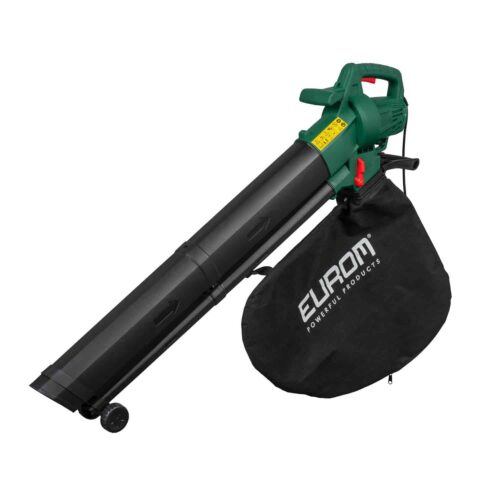 Suflanta si aspirator cu tocator pentru frunze uscate, Gardencleaner 3001, Eurom, 3000 W, verde