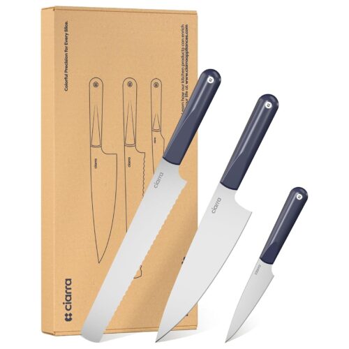 Set 3 cutite, Ciarra, Trio Knife Set - Midnight Dream, bleumarin