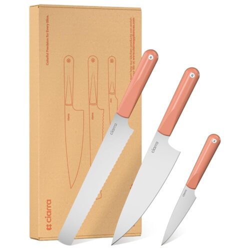 Set 3 cutite, Ciarra, Trio Knife Set - Orangina, portocaliu