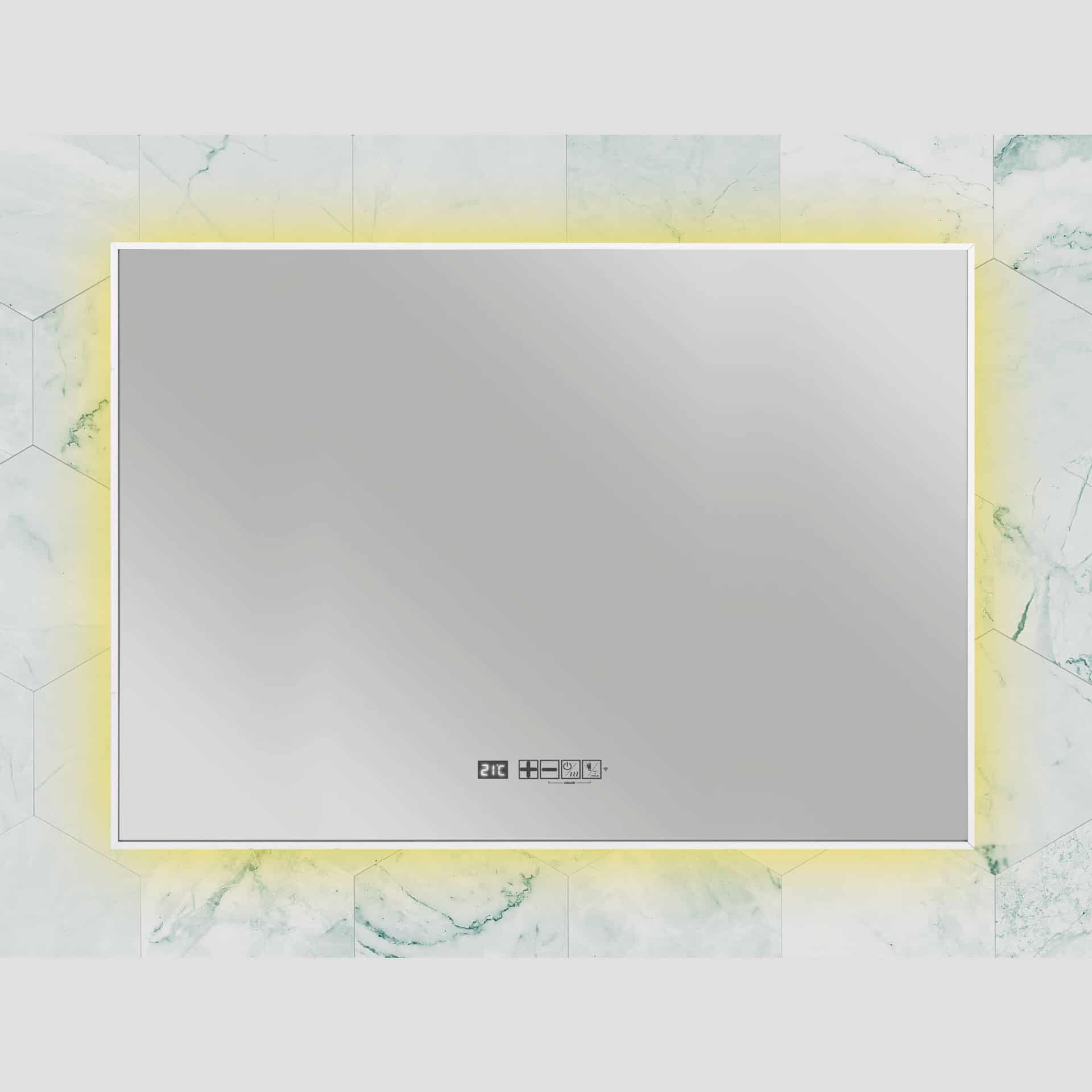 Panou radiant tip oglinda cu infrarosu, Eurom, Sani LED WiFi 600, alb