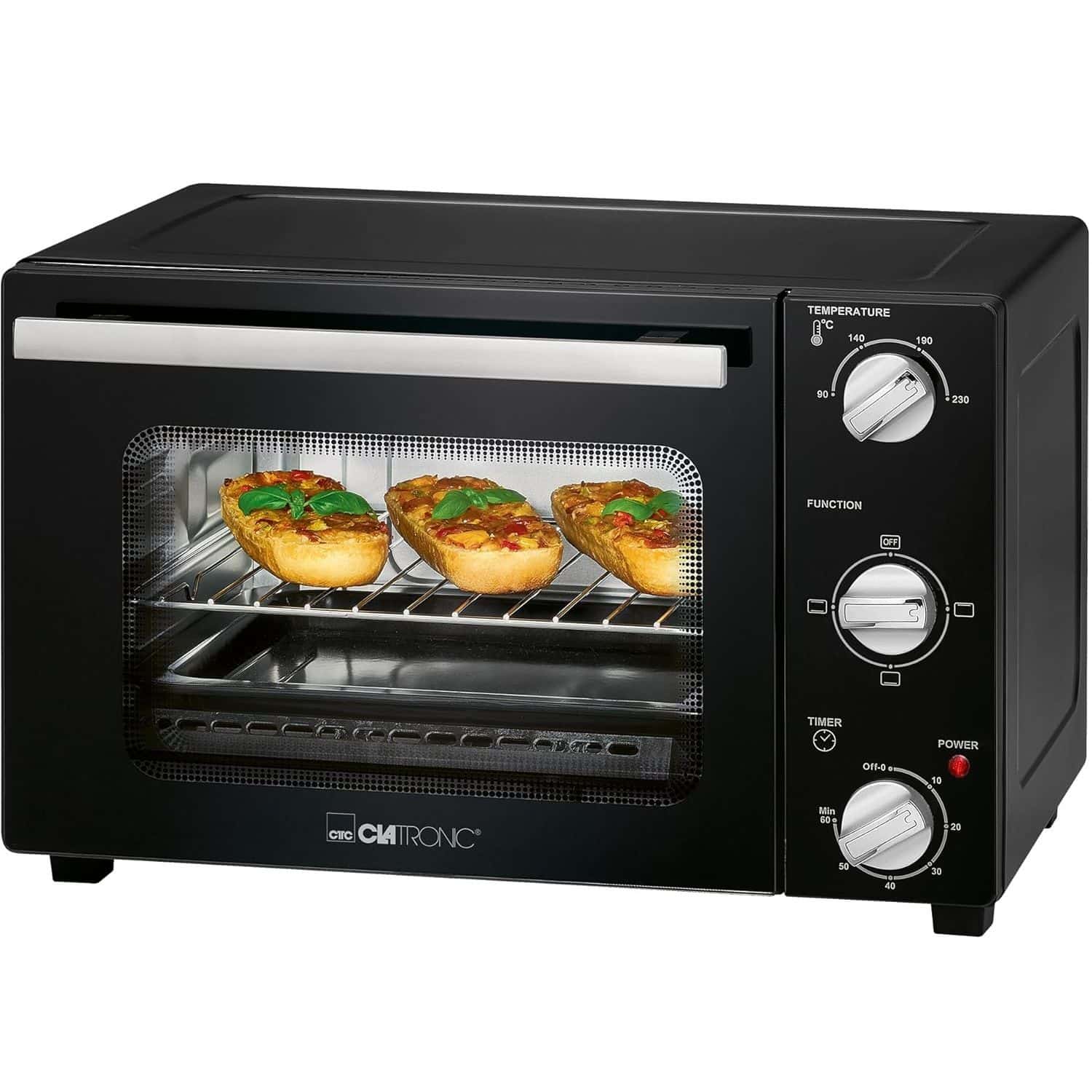 Cuptor electric cu convectie, Clatronic, 25 litri, negru