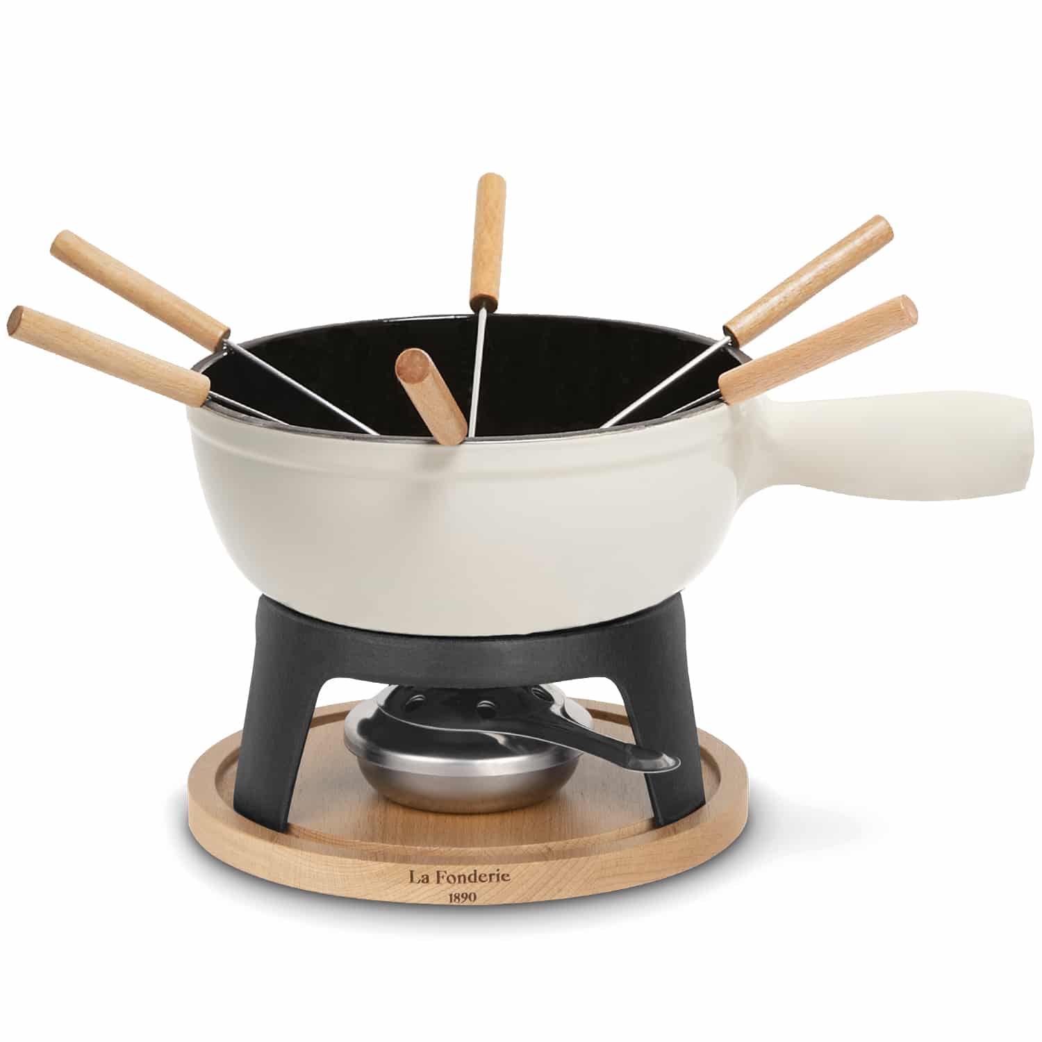 Set fondue La Fonderie 1890, H.Koenig - Mont Blanc, crem