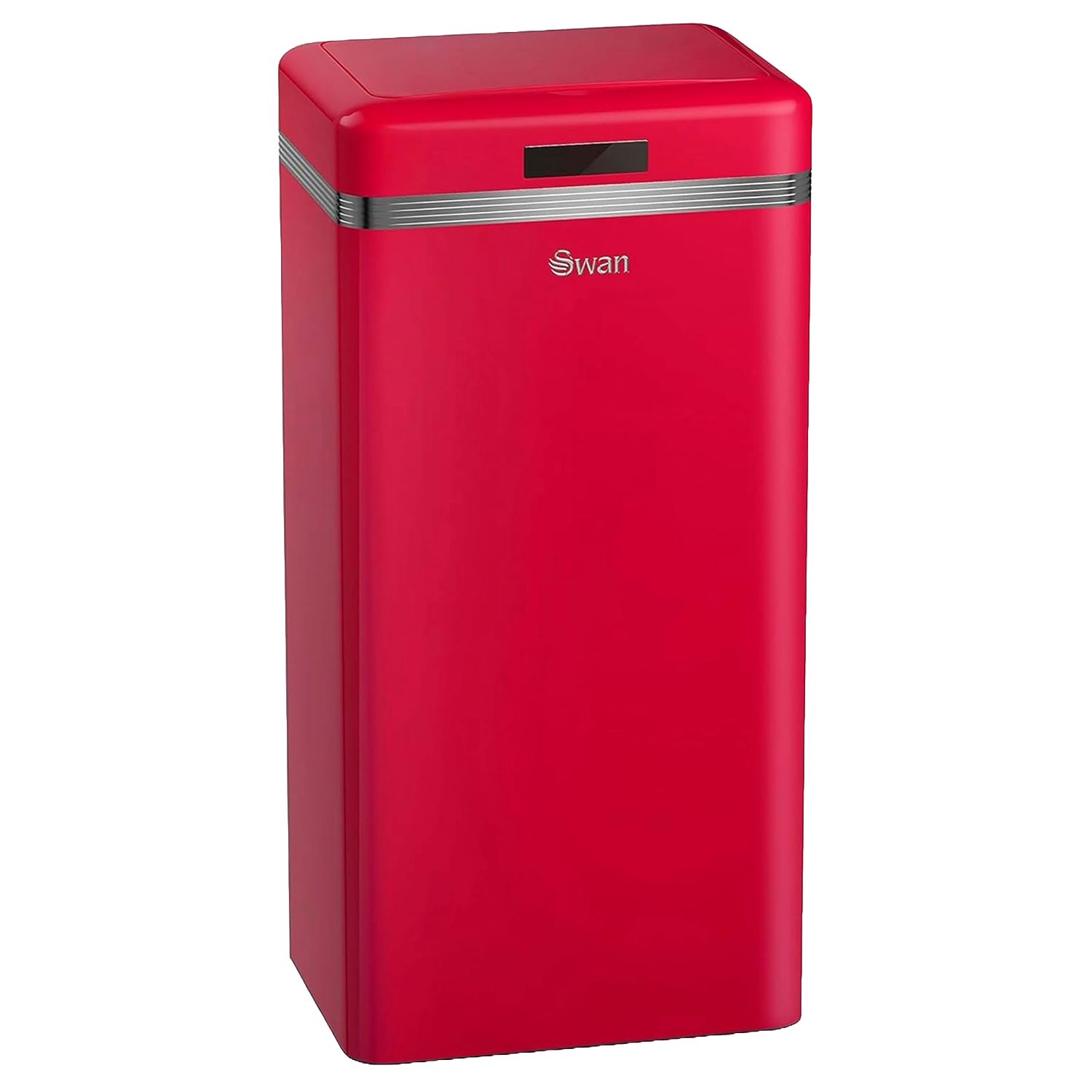 Cos de gunoi cu senzor, Swan, Retro, 45 litri, 1 compartiment, rosu