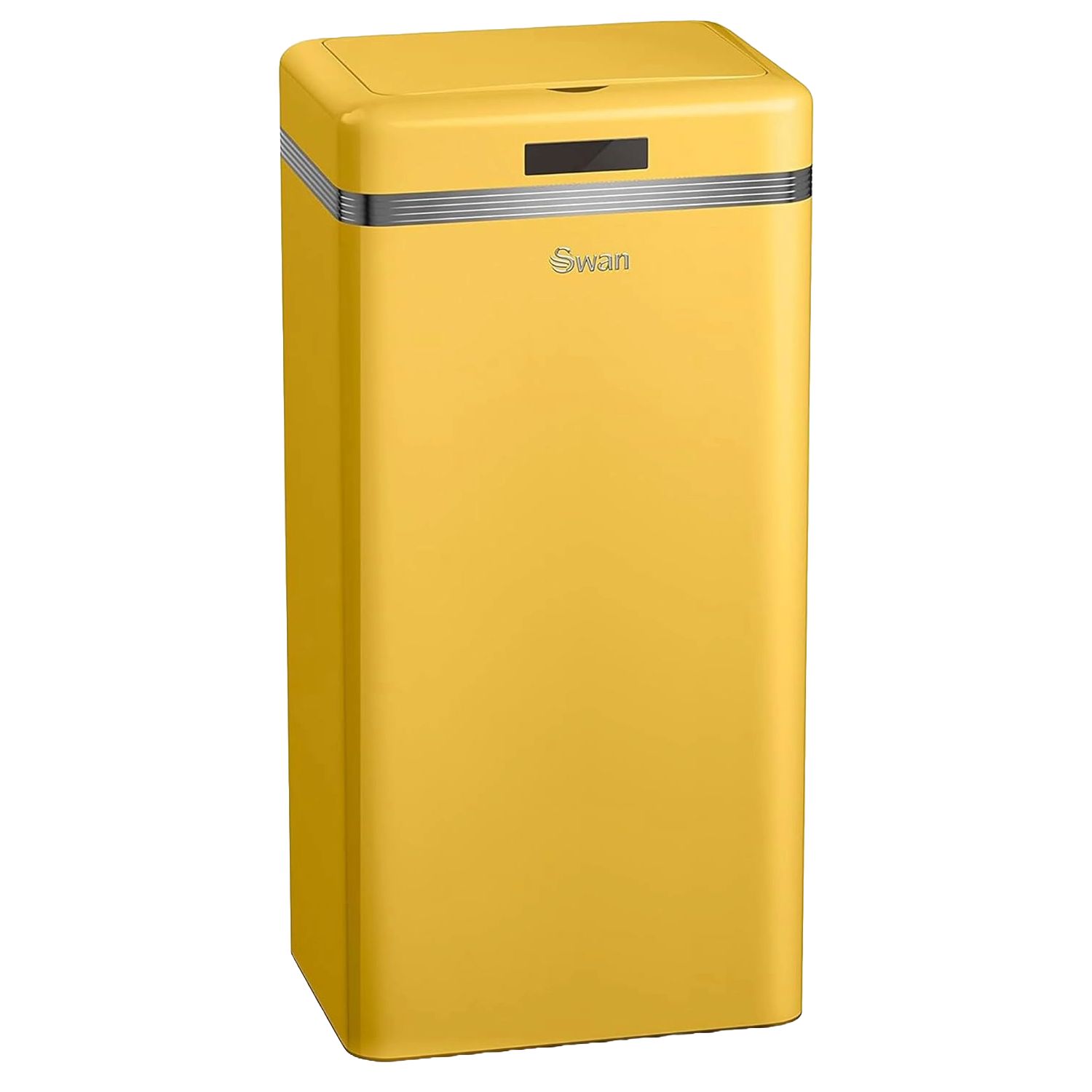 Cos de gunoi cu senzor, Swan, Retro, 45 litri, 1 compartiment, galben