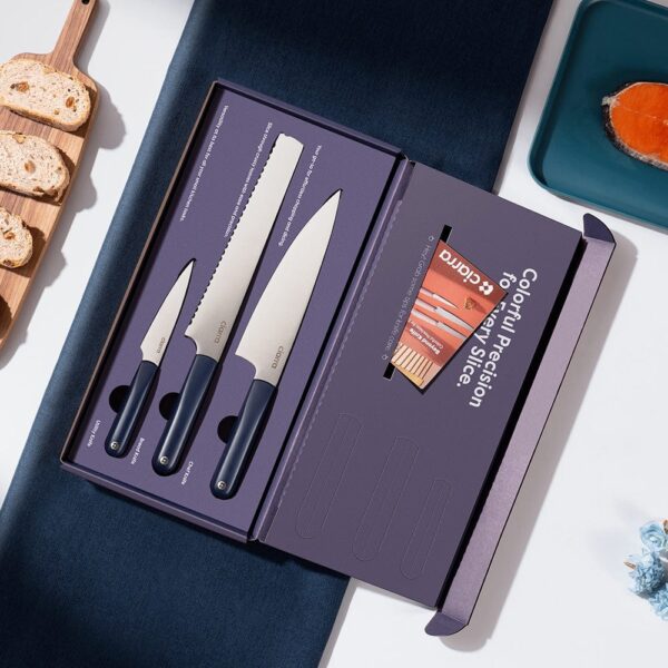 Set 3 cutite, Ciarra, Trio Knife Set - Midnight Dream, bleumarin