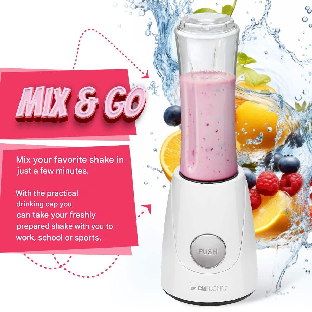 Blender, Clatronic, Smoothie Maker, alb