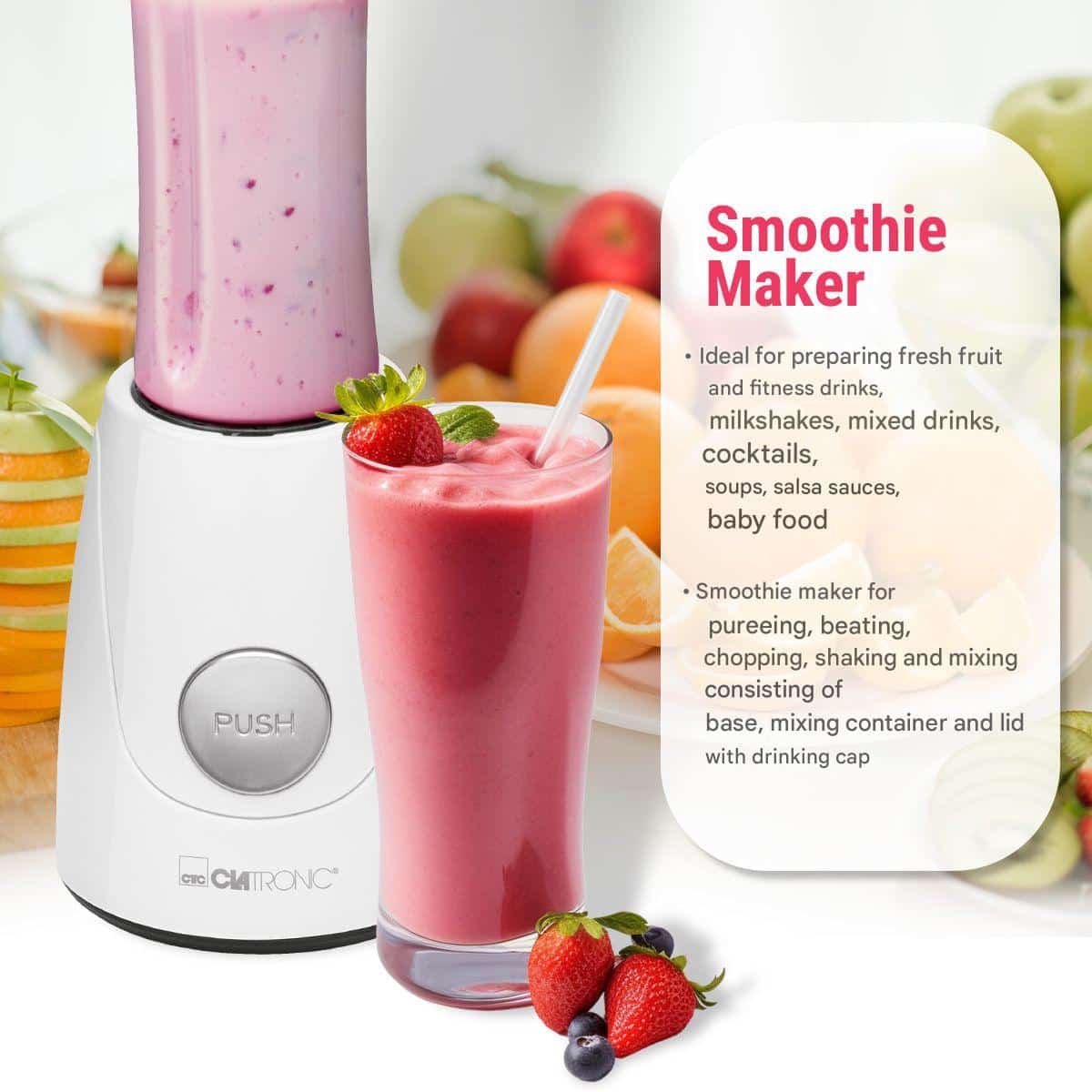 Blender, Clatronic, Smoothie Maker, alb