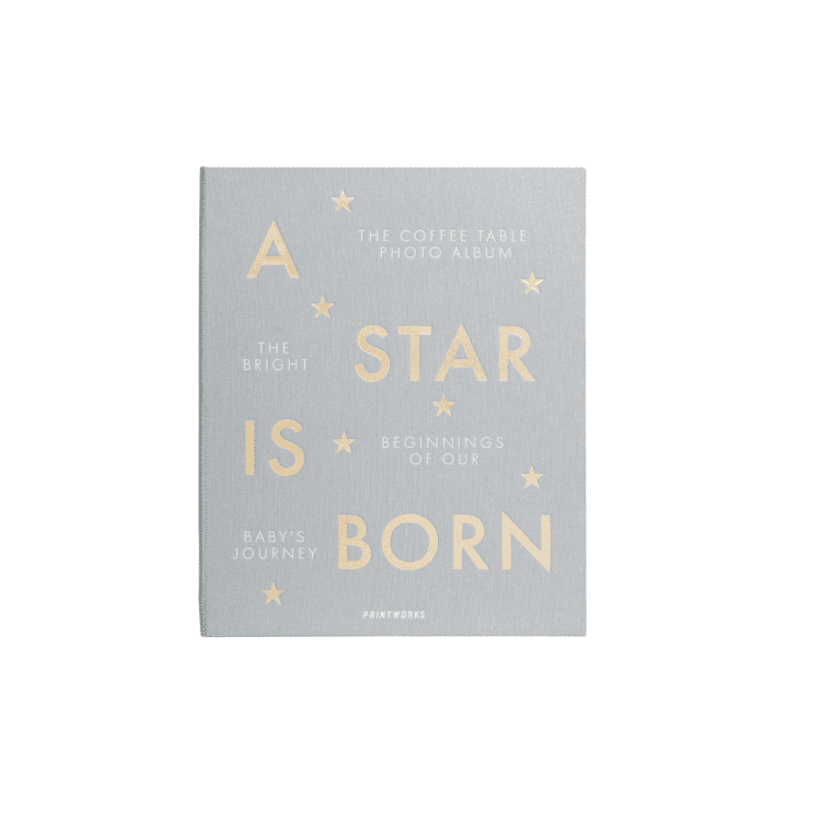 Album foto pentru bebelusi, 60 de poze 10 x 15 cm, Printworks, A Star is Born, gri