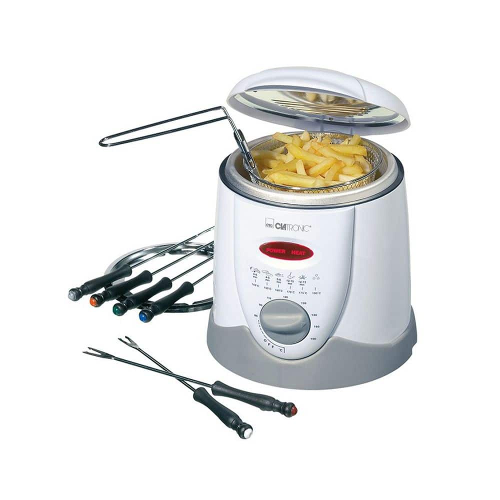 Friteuza cu ulei 2in1, Clatronic, 1 litru, 840 W, alb