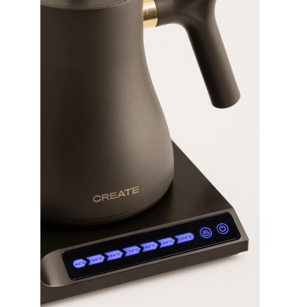 Fierbator apa pour-over, CREATE, Hattori Swan, 0.5 litri, negru mat